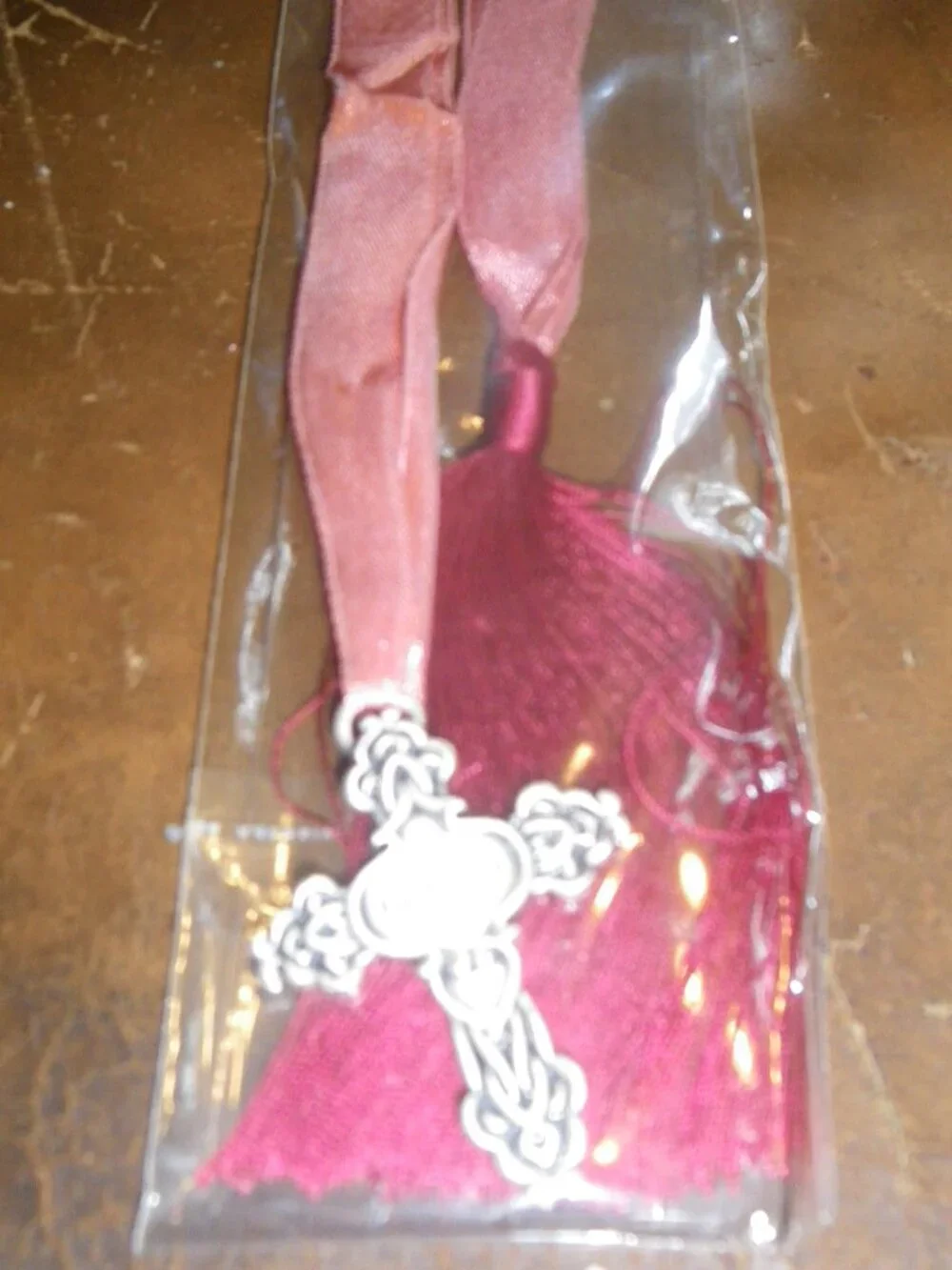 Inspirations Book Mark by Ganz 24” Ribbon w/ Metal Cross “Blessings”